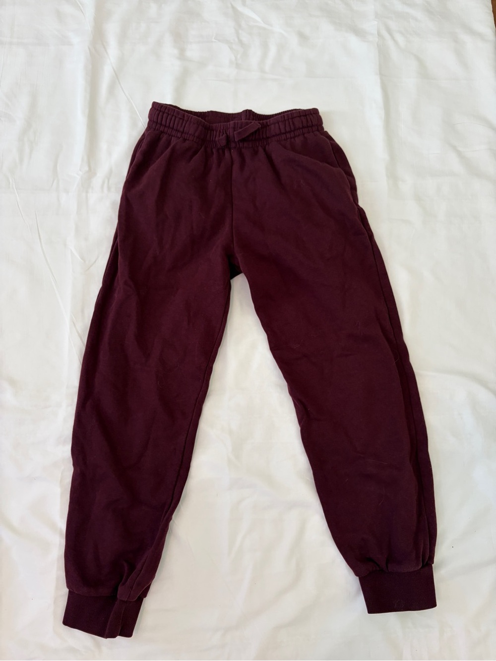 H&M Burgundy Jogger Pants, size 10 (girl)
